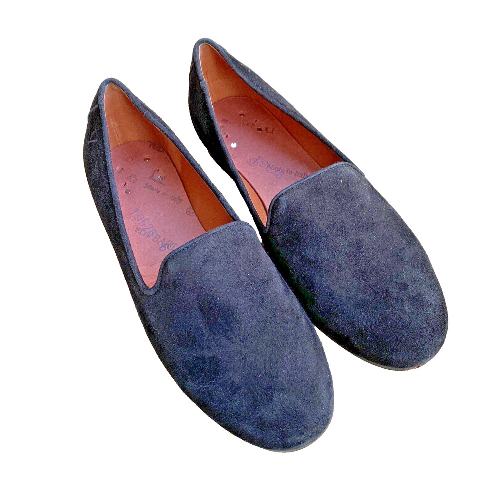 Vionic Willa Loafers Casual Shoe Black Suede Slip On US size 6M FLAW NO INSOLES